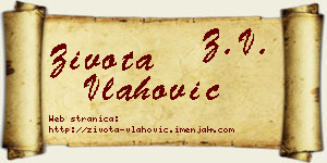 Života Vlahović vizit kartica